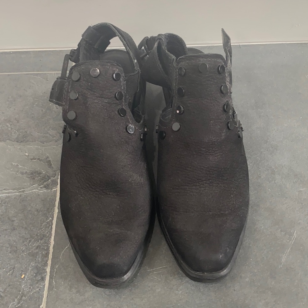 M4DE open back leather booties